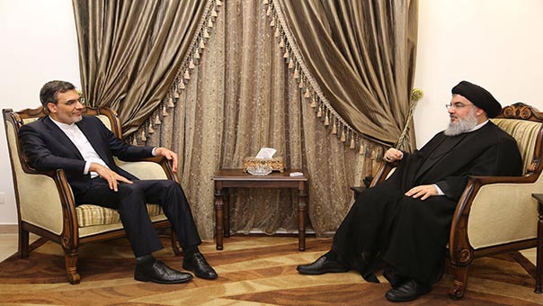 السيد نصر الله استعرض مع معاون وزير الخارجية الإيراني للشؤون العربية والأفريقية التطورات في المنطقة
