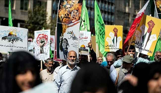 إحياءً ليوم القدس العالمي.. ملايين الإيرانيين يخرجون في مسيرات دعم القضية الفلسطينية