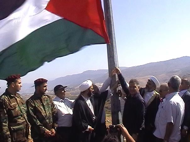 مراسم رفع راية فلسطين عند الحدود اللبنانية  - الفلسطينية في الخيام ومروحين في أجواء يوم القدس العالمي