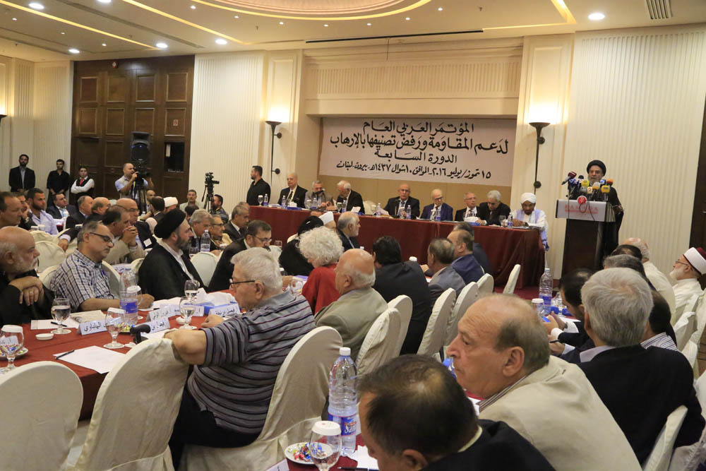 ’المؤتمر العربي لدعم المقاومة ورفض تصنيفها بالإرهاب’ في بيروت بحضور اكثر من 300 شخصية لبنانية وعربية