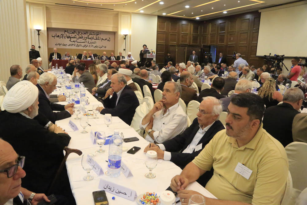 ’المؤتمر العربي لدعم المقاومة ورفض تصنيفها بالإرهاب’ في بيروت بحضور اكثر من 300 شخصية لبنانية وعربية