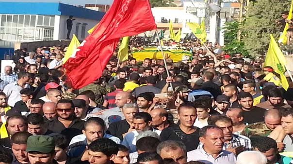 حزب الله وأهالي السكسكية يشيعون الشهيد علي مصطفى حيدر الى مثواه الاخير