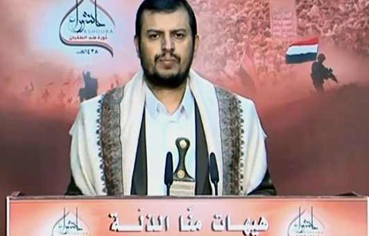 السيد الحوثي خلال مسيرة &ldquo;أباة الضيم&rdquo; : الشعب اليمني يواجه طغيانا سعوديا بإشراف من الإدارة الأميركية