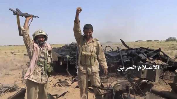 خمسة قتلى من قوات العدوان السعودي في قصف مدفي للجيش اليمني في موقع الموسم بجيزان