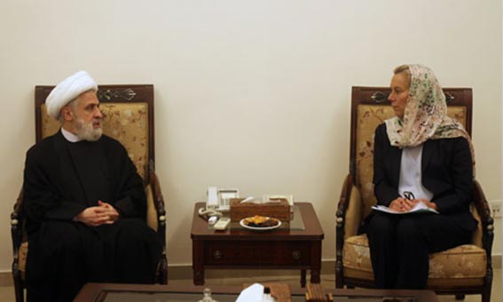 الشيخ قاسم استقبل الممثلة الخاصة للأمين العام للأمم المتحدة في لبنان &rsquo;سيغريد كاغ&rsquo;