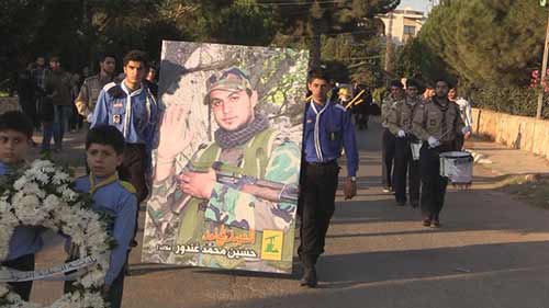 حزب الله وأهالي زوطر الشرقية يشيعون الشهيد المجاهد حسين محمد غندور &rsquo;ملاك&rsquo;