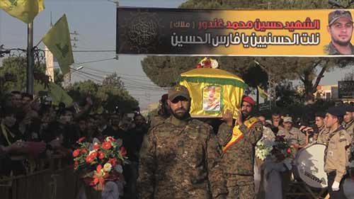 حزب الله وأهالي زوطر الشرقية يشيعون الشهيد المجاهد حسين محمد غندور &rsquo;ملاك&rsquo;