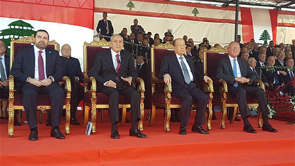 لبنان الرسمي يحتفل بعيد الاستقلال: عرض عسكري بحضور الرؤساء &rsquo;الأربعة&rsquo;