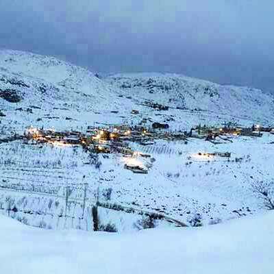 بالصور - الثلوج على سلسلة جبال لبنان الشرقية
