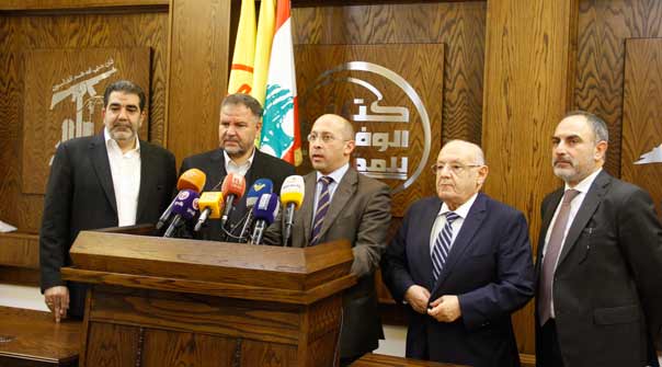 وفد من التيار الوطني الحر يزور كتلة الوفاء للمقاومة وارسلان والصفدي: النسبية لا تستهدف احد وهي لصالح الجميع