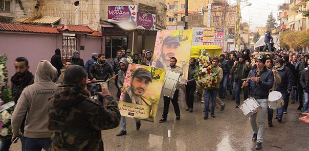 حزب الله وأهالي بعلبك شيّعوا الشهيد المجاهد حسان مدلج بموكب مهيب