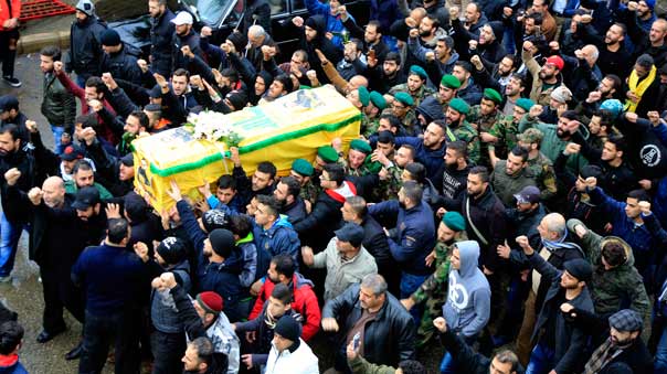 تشييع الشهيدين المجاهدين حسن حسين فقيه وعباس الحسين الموسوي الى مثواهما الاخير 