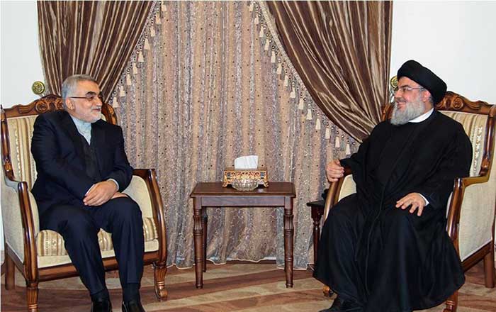 السيد نصرالله استقبل بروجردي على رأس وفد برلماني
