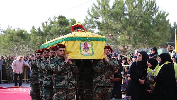 حزب الله واهالي قعقعية الصنوبر شيعوا الشهيد المجاهد مصطفى فواز