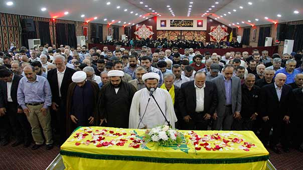 حزب الله يشيّع الشهيد المجاهد عباس سهيل علامة في روضة الحوراء زينب (ع) في الغبيري