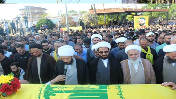حزب الله يشيع الشهيد المجاهد علي الرز  (ذو الفقار) في بنعفول