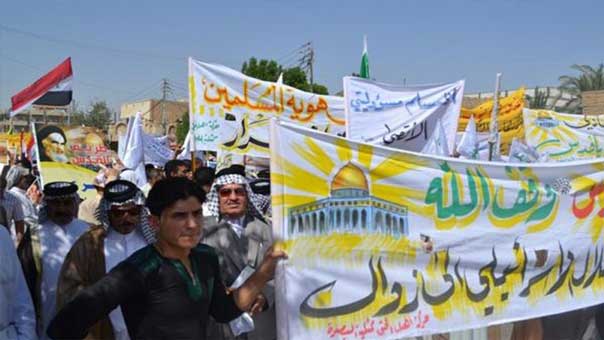مسيرات جماهيرية حاشدة في العراق إحياءً لـ&rsquo;يوم القدس العالمي&rsquo;