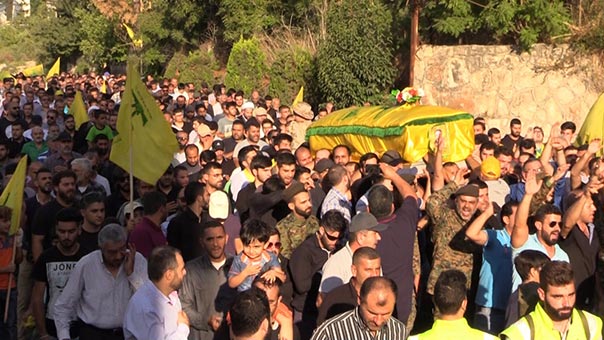 حزب الله وأهالي زبدين شيّعوا الشهيد المجاهد مصطفى حسن مقدّم بموكب مهيب