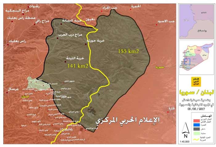  خرائط مفصلة عن وضعية داعش في الجرود