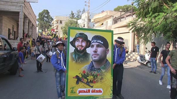 حزب الله وجمهور المقاومة شيعوا الشهيدين حسن جرادي وعبد الوهاب محمد شعيب 