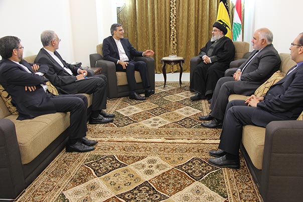 السيد نصر الله استعرض الأوضاع السياسية في المنطقة مع معاون وزير الخارجية الإيراني جابري أنصاري