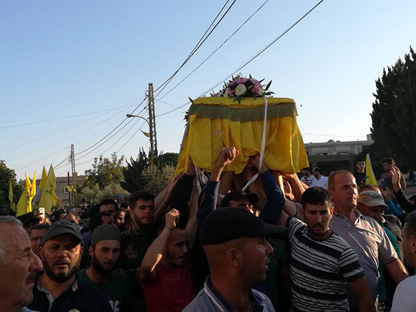 حزب الله وجمهور المقاومة شيّعوا الشهداء فادي مسرة وقاسم مشيك وعباس مرتضى