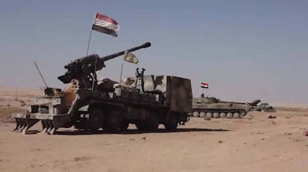 الاوتستراد الدولي بين دير الزور - دمشق بات بقبضة الجيش السوري والحلفاء.. وارهابيو &rsquo;داعش&rsquo; يهربون باتجاه الميادين