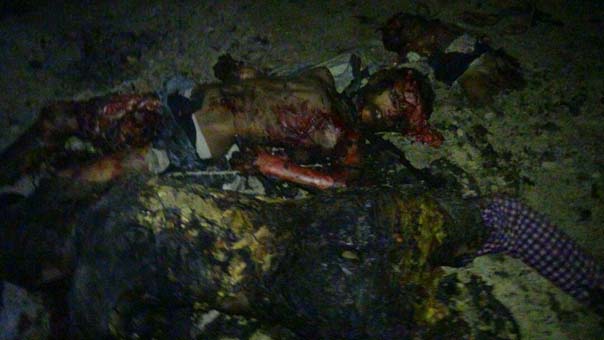 بالصور والأسماء: مجزرة سعودية مروعة بحق مسافرين في مأرب.. 12 شهيداً جلهم من الأطفال والنساء