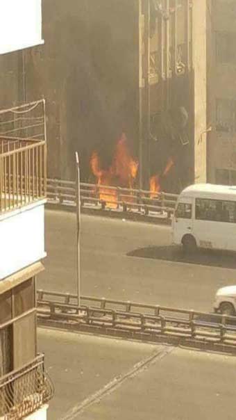 ضحايا بتفجير انتحاري إستهدف قسم شرطة الميدان في العاصمة دمشق

