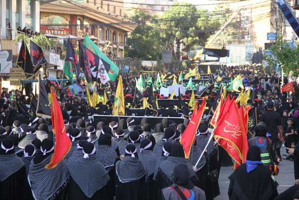 مسيرة حاشدة في النبطية بذكرى 13 محرّم تخللها تشييع ثلاثة شهداء

