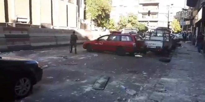  شهيدان وجرحى في تفجيرات انتحارية ثلاثة قرب مقر قيادة الشرطة بدمشق