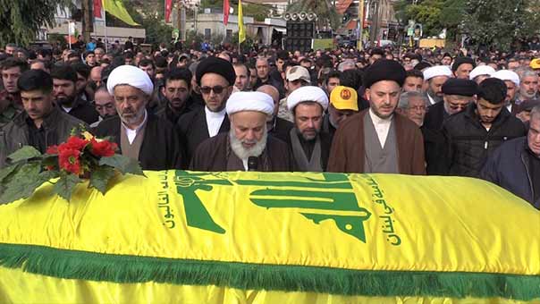 حزب الله وأهالي بلدة جبشيت الجنوبية يشيعون الشهيد حمزة سلمان كريم