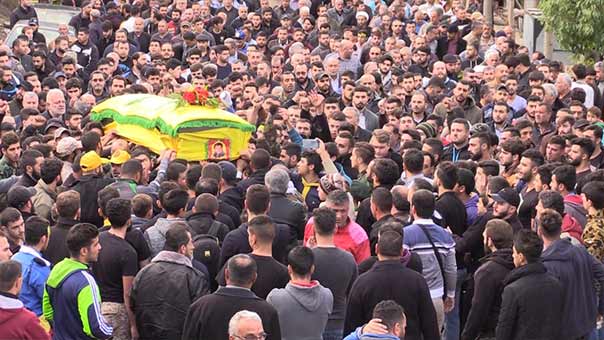 حزب الله وأهالي بلدة جبشيت الجنوبية يشيعون الشهيد حمزة سلمان كريم