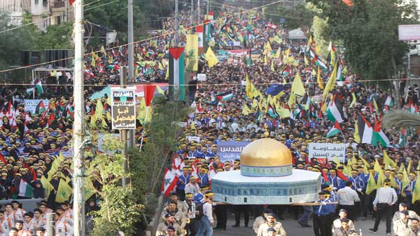 تظاهرة شعب المقاومة في الضاحية .. &rsquo;للقدس رايحين .. شهداء بالملايين&rsquo;