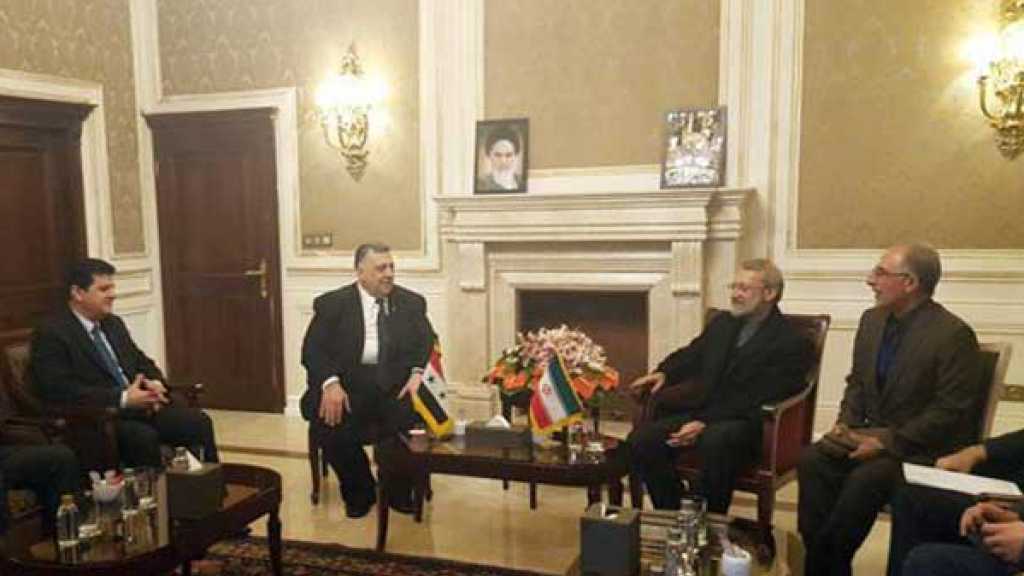 صباغ يلتقي شمخاني ولاريجاني: تطوير التعاون والتنسيق بين سورية وإيران حتى القضاء على الإرهاب