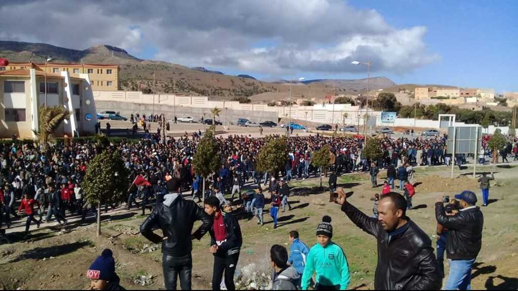 جرحى في صدامات بين متظاهرين وقوات الأمن المغربي شمال شرق المغرب
