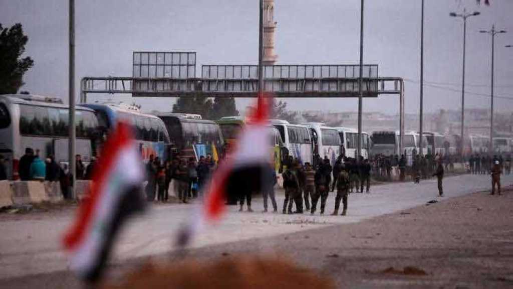 خروج دفعة ثالثة من المسلحين وعائلاتهم من الغوطة الشرقية الى إدلب