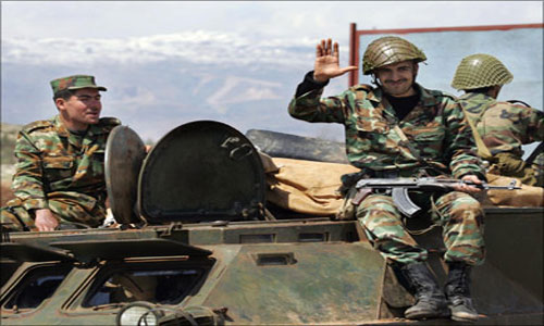 الجيش السوري مقتل وإصابة عدد من المسلحين بتفجير عبوات زرعها الجيش السوري غرب حلب