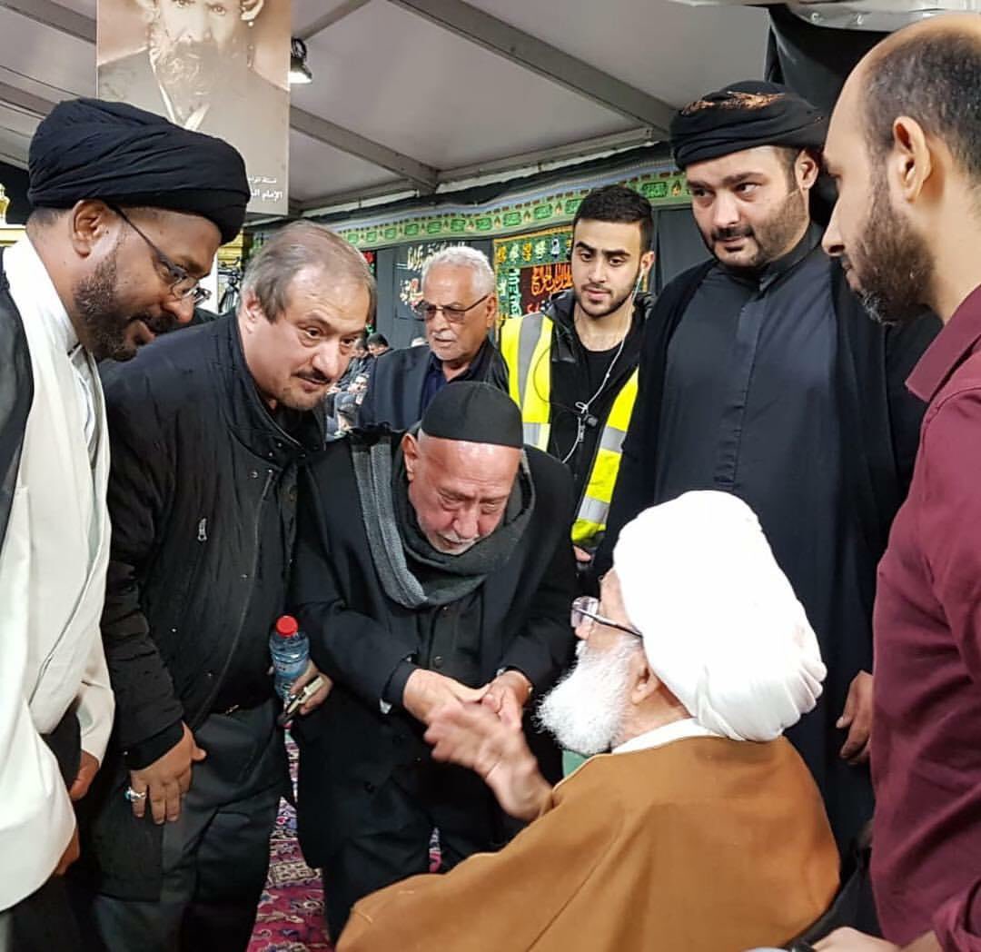 آية الله قاسم يشارك في عزاء الحسين (ع) في لندن